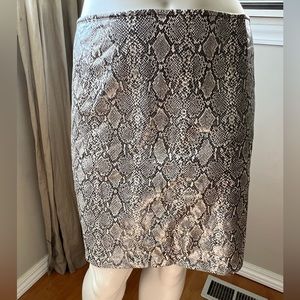 Snake Print Faux Leather mini Skirt
